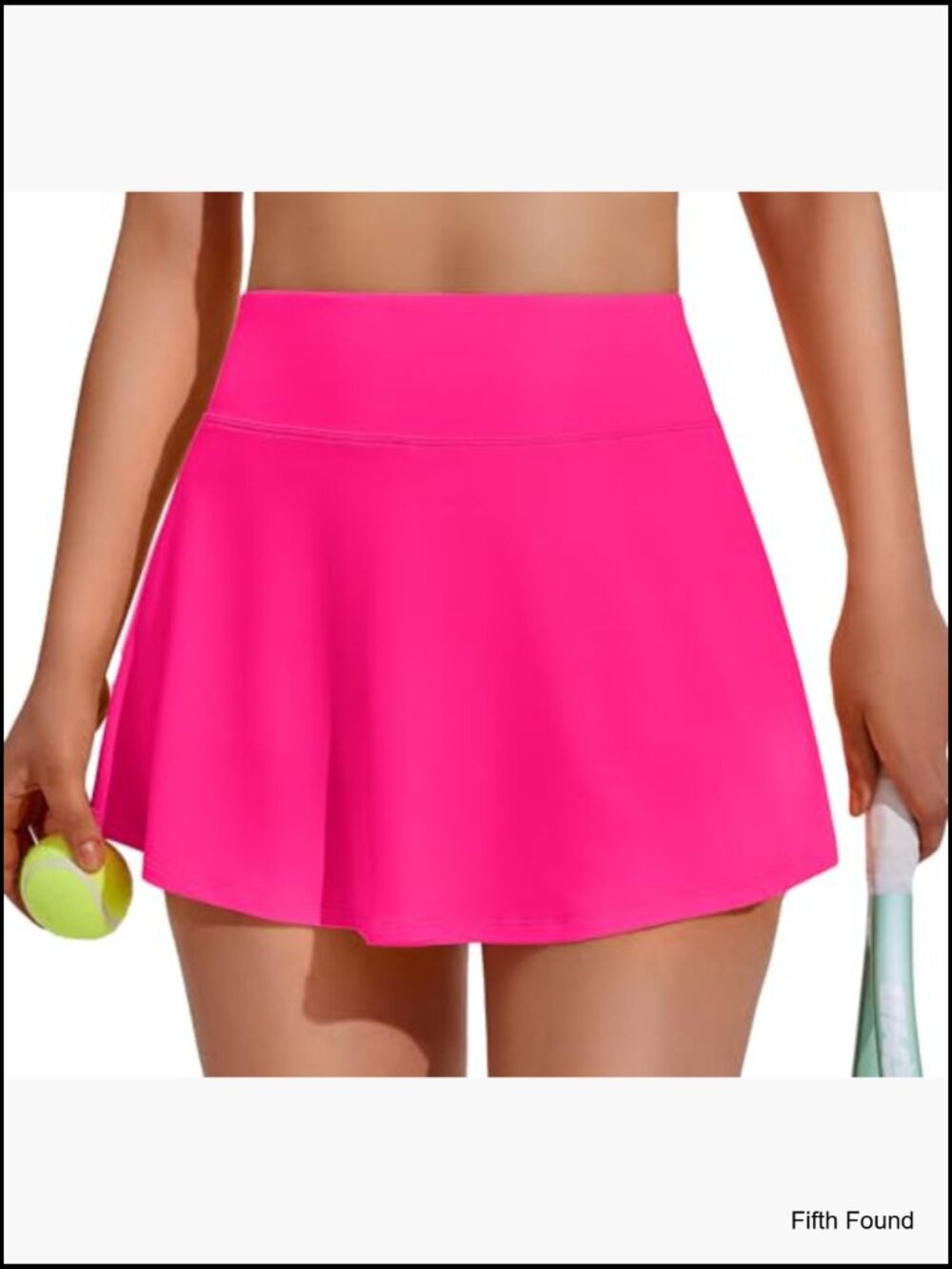 Pleated Tennis Skort with Built-in Shorts & Pocket High Waist Tummy Control - Picture 2 of 7